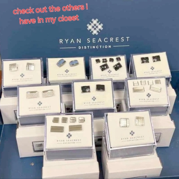Ryan Seacrest Distinction Black Cuff Links Elegant Design - Picture 4 of 7